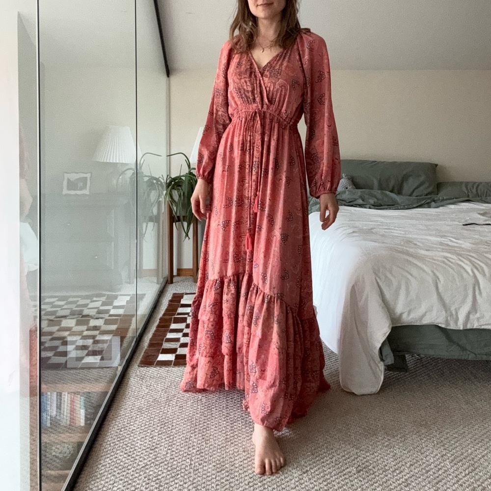Anthropologie Boemo Pink Maxi Dress